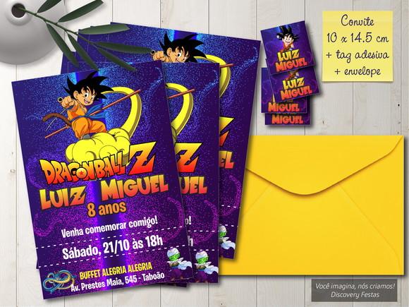 Convite Dragonball Z