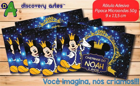 Rótulo Adesivo Pipoca de Microondas Mickey Realeza