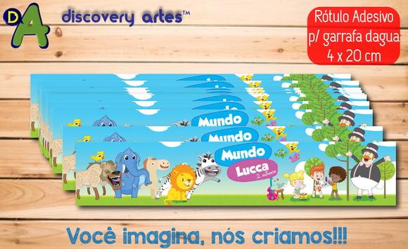 Rótulo Adesivo Garrafa D'agua Mundo Bita