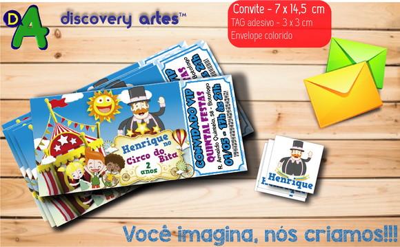 Convite Ingresso Mundo Bita - Circo do Bita