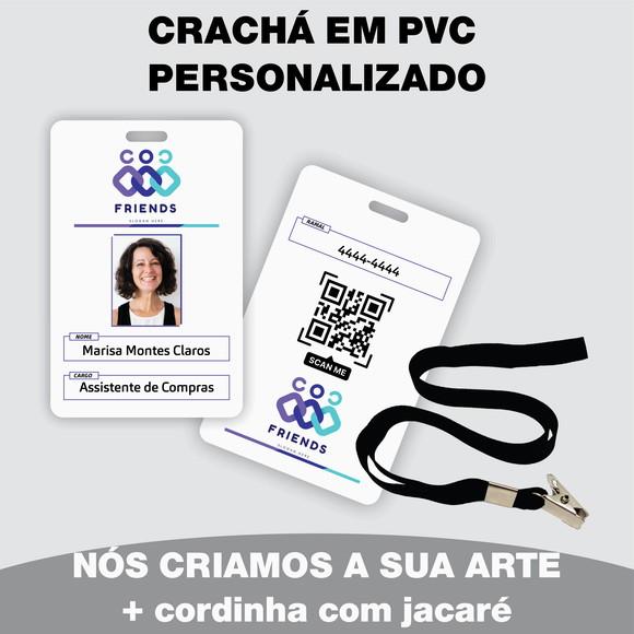 Crachá Personalizado em Pvc (frente e Verso - 5,5 x 8,5 Cm)
