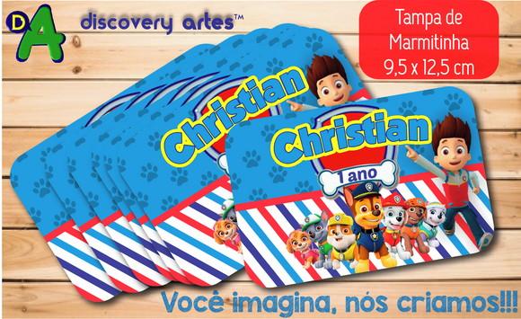 Tampa de Marmitinha Patrulha Canina
