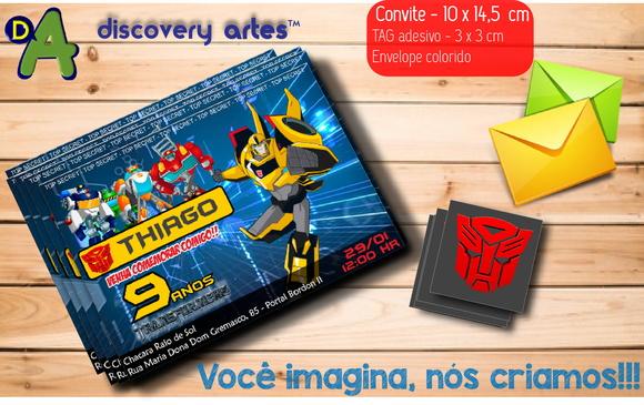 Convite Transformers Rescue Bots