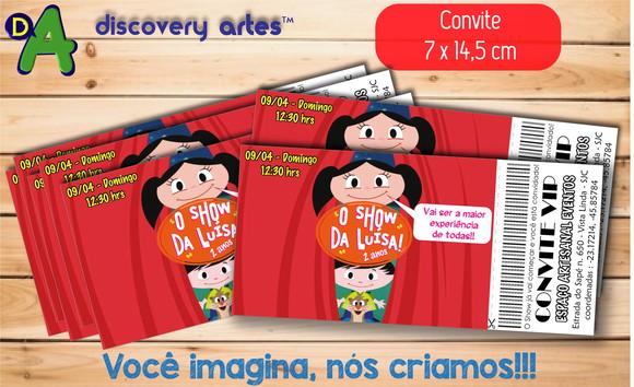 Convite Ingresso Show da Luna