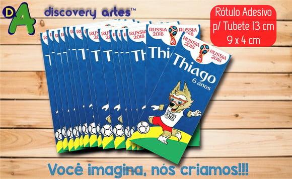 Rótulo Adesivo Tubete Copa do Mundo