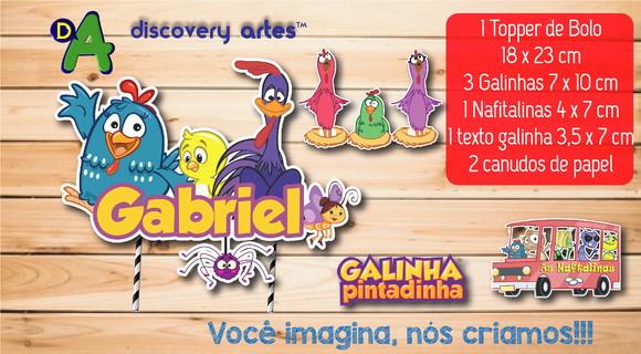 Topper de Bolo Galinha Pintadinha