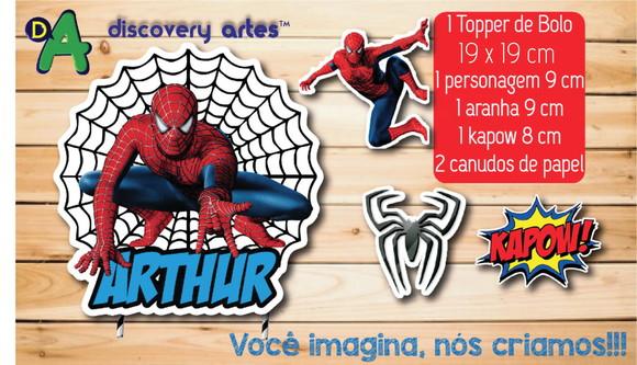 Topper de Bolo Homem Aranha