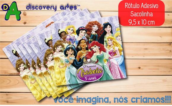 Rótulo Adesivo Sacola Princesas