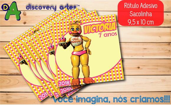 Rótulo Adesivo Sacola Five Nights At Freddy’s