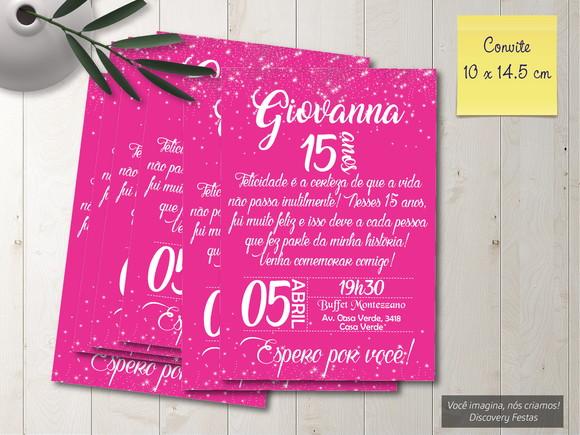 Convite Pink 15 Anos
