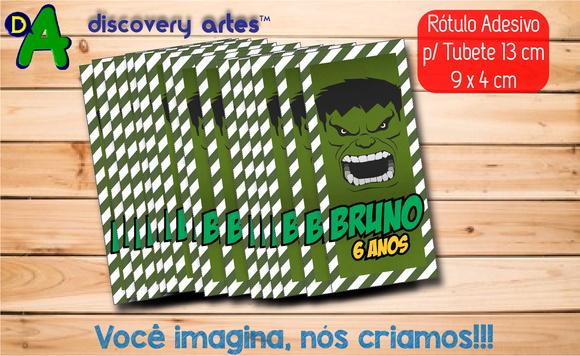 Rótulo Adesivo Tubete Hulk
