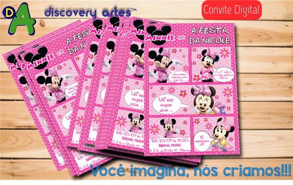 Convite Digital Minnie Rosa