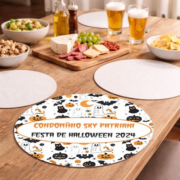 Sousplat Redondo Helloween (descartável - Papel Fotográfico)