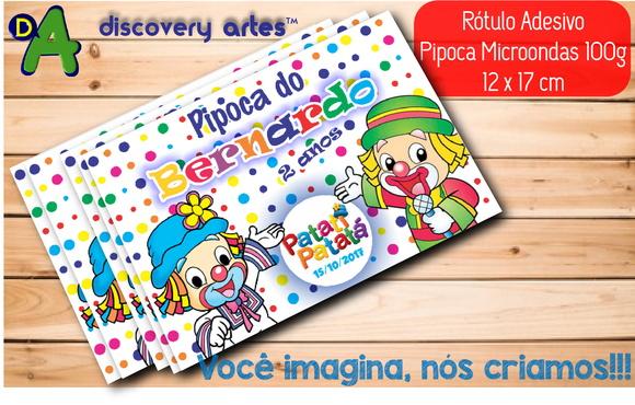 Rótulo Adesivo Pipoca Microondas Patati Patata
