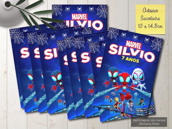 Rótulo Adesivo Sacolinha Spidey e Seus Amigos