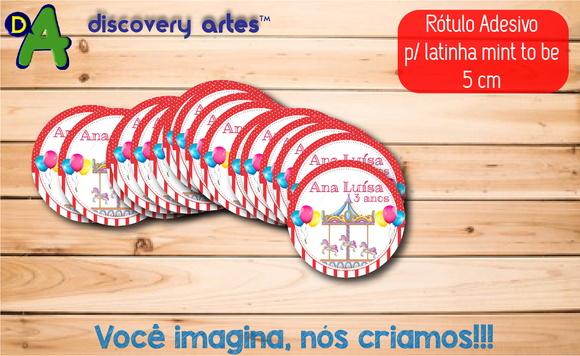 Rótulo Adesivo Latinha Parque de Diversão