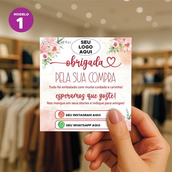 Cartão de Agradecimento ao Cliente (personalizado)