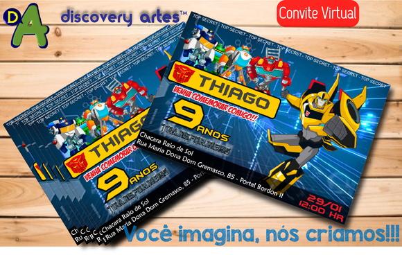 Convite Digital Transformers Rescue Bots
