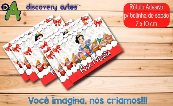 Rótulo Adesivo Bolinha de Sabão Branca de Neve