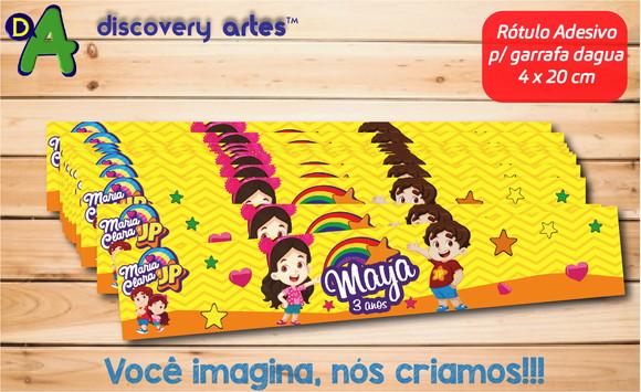 Rótulo Adesivo Garrafa de Água Maria Clara e Jp
