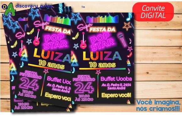 Convite Digital Neon 15 Anos