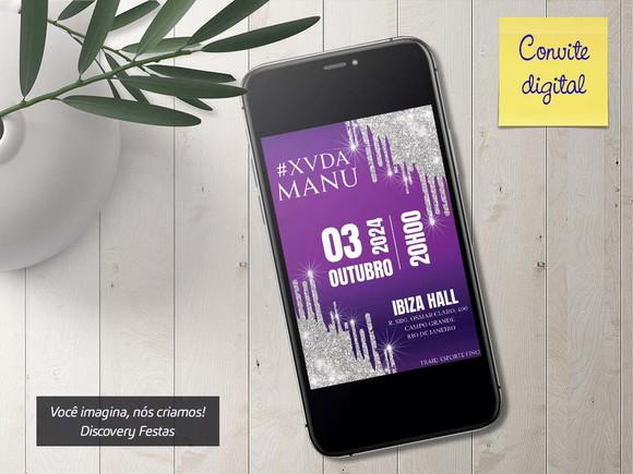 Convite Digital Euphoria Roxo
