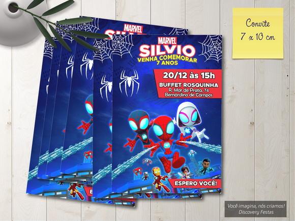 Convite Spidey e Seus Amigos