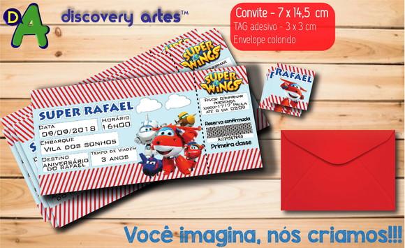 Convite Ingresso Passagem Super Wings