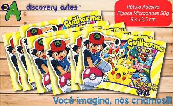 Rótulo Adesivo Pipoca de Microondas Pokemon