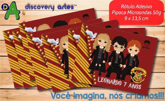 Rótulo Adesivo Pipoca de Microondas Harry Potter