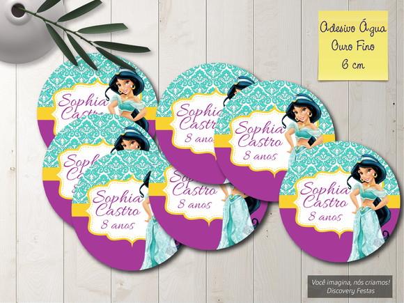 Rótulo Adesivo Água Ouro Fino Princesa Jasmine