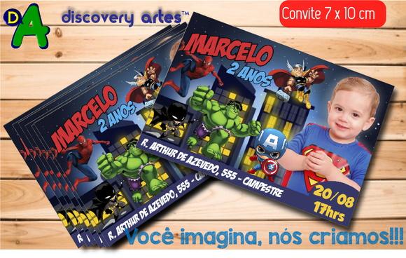 Convite Super Herois com Foto