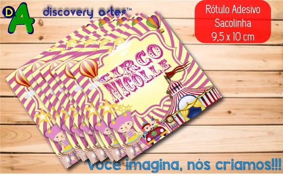 Rótulo Sacola Circo Rosa