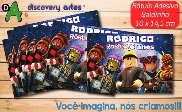 Rótulo Adesivo Baldinho Roblox