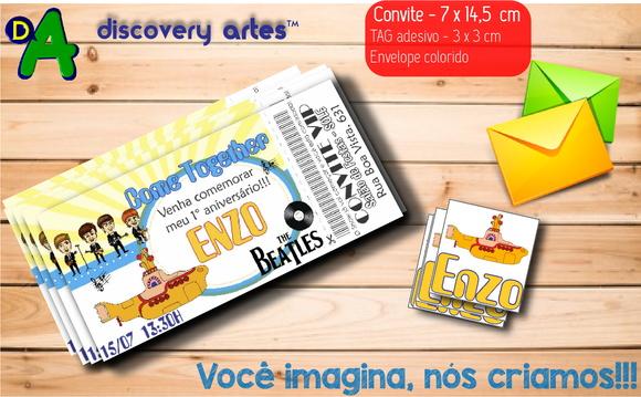 Convite Ingresso Retro