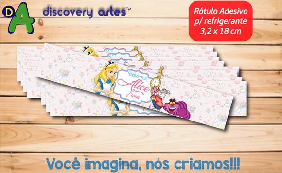 Rótulo Adesivo Refrigerante Alice no País das Maravilhas