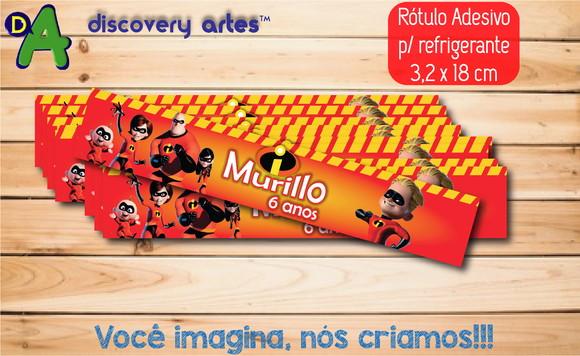 Rótulo Adesivo Refrigerante os Incríveis