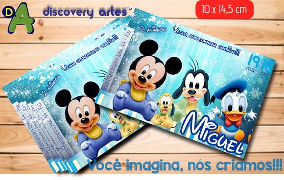 Convite Mickey Baby