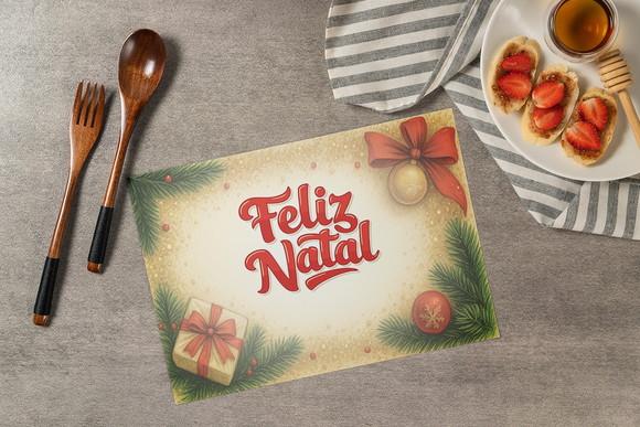 Jogo Americano Natal (descartável)