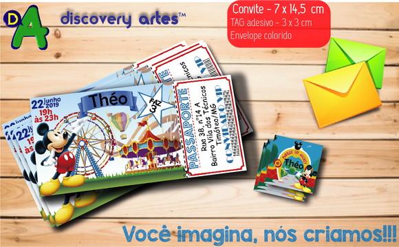 Convite Ingresso Parque do Mickey
