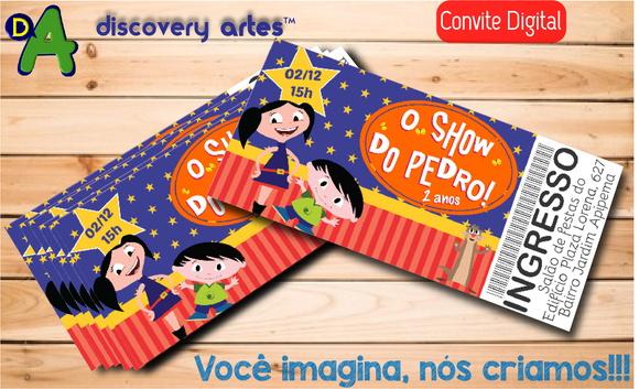 Convite Ingresso Show da Luna Digital