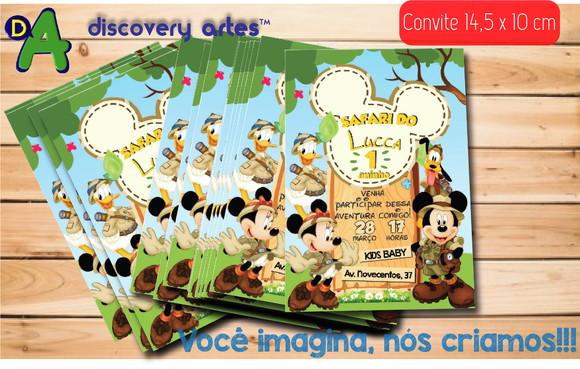 Convite Mickey Safari