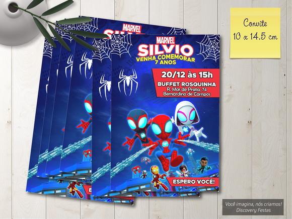 Convite Spidey e Seus Amigos