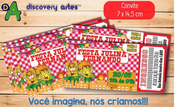 Convite Ingresso Festa Junina