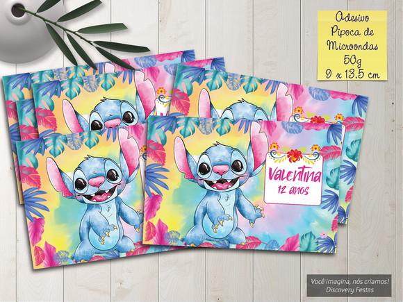 Rótulo Adesivo Pipoca de Microondas Stitch
