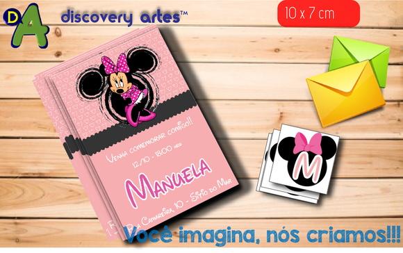 Convite Minnie Rosa