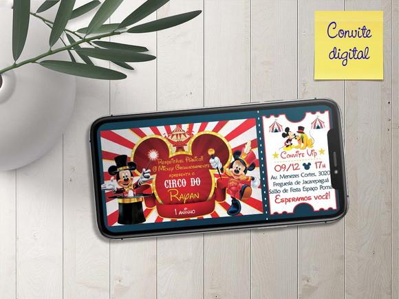 Convite Digital Circo do Mickey