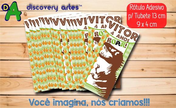 Rótulo Adesivo Tubete Dinossauro