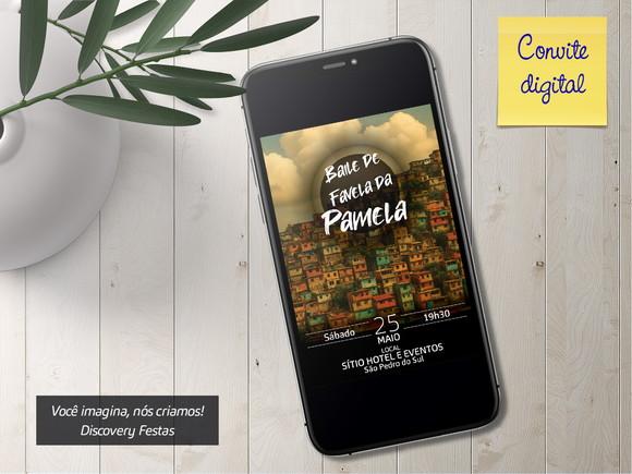 Convite Digital Baile de Favela