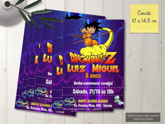 Convite Dragonball Z